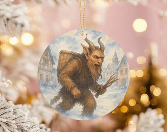 Vintage Krampus Ornament: Gothic Holiday Folklore Decor