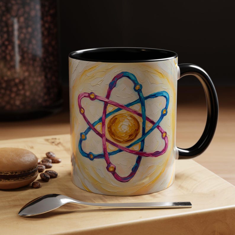 Atom Science Mug – Physics Chemistry Art Print, STEM Gift image 6