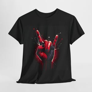 Rock On Devil Hand T-Shirt: Heavy Metal Music Tee