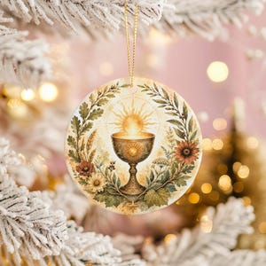 Litha Chalice Ornament | Pagan Ritual Sun Cup | Wiccan Sacred Vessel Decor
