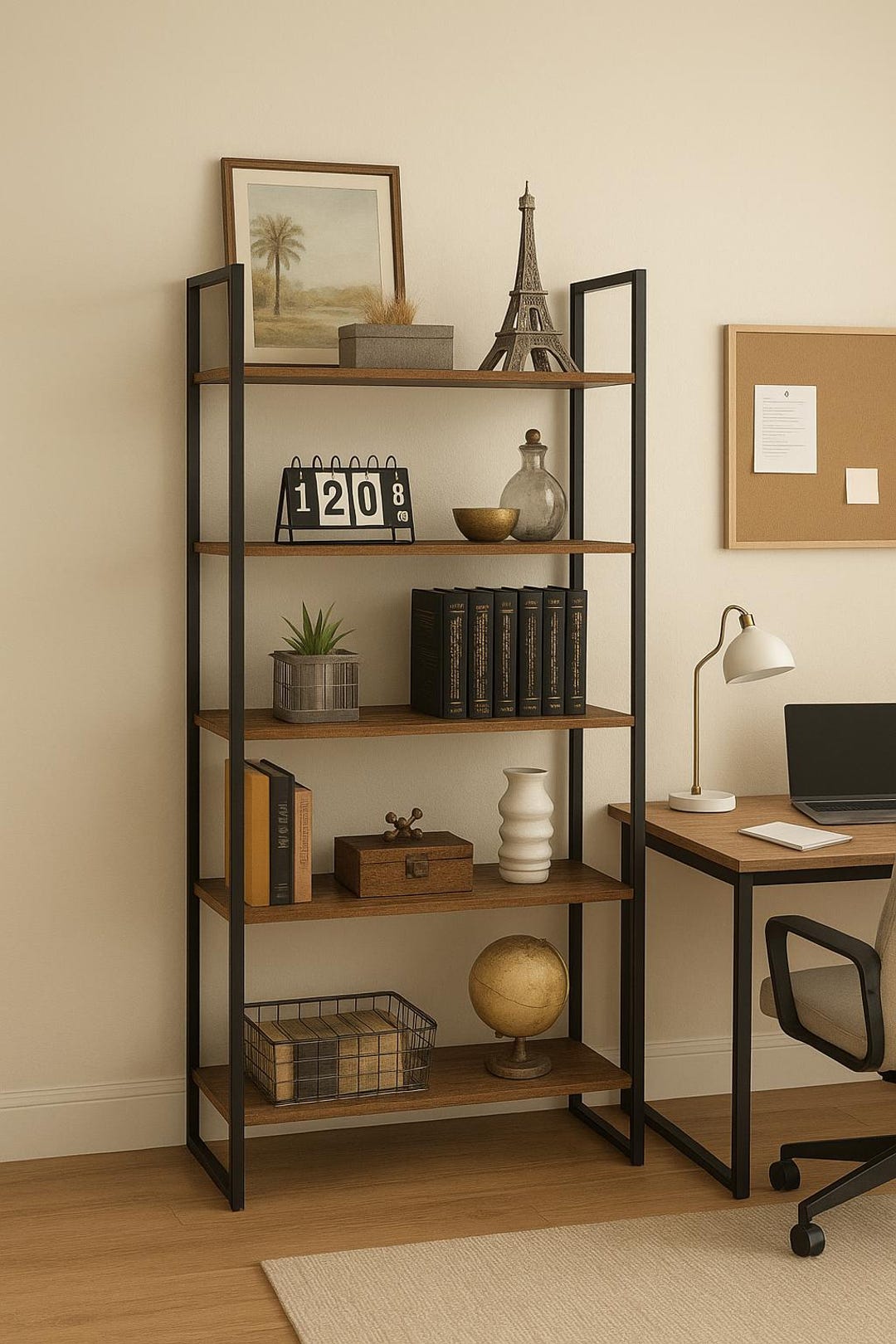 6-tier Rack for Study or Home Office Decor Living Area Ideal for Small ...