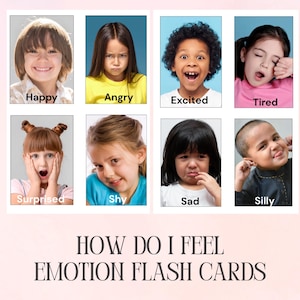 How Do I Feel Flashcards Booklet / Real Life Photo Emotions / Printable / Talking About Feelings Expressions / 9 - 10 Months +