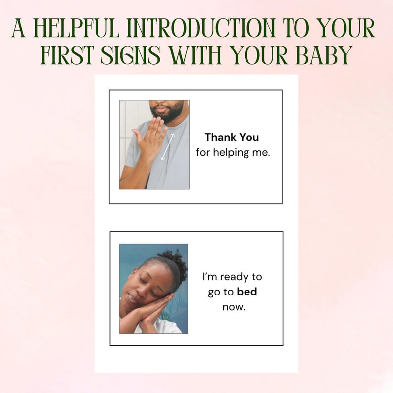 My First Basic Signs Flashcards Booklet | Baby Sign Language Printable ...