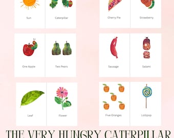The Very Hungry Caterpillar Flashcards / School Classroom Activity / Montessori Flashcards / Storytelling Cards / Butterfly Life Cycle