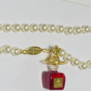 New Gold Saturn Rot Murano Kugel Choker Halskette