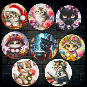 Christmas Kittens Cross Stitch Pattern PDF,Cats Decoration,Cat Art ,Wicked Kittens,Black Cats,Cute Kitten,Funny Black Cats,Mini cat,gray cat