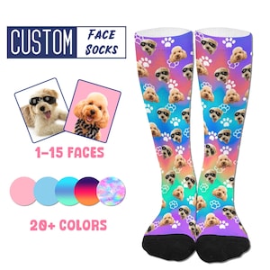 Custom Pet Photo Socks,Personalized Socks with Faces,Custom Socks for Man Women,Customized Dog Face Socks,Fathers Day Gift,Sock Gift for Dad