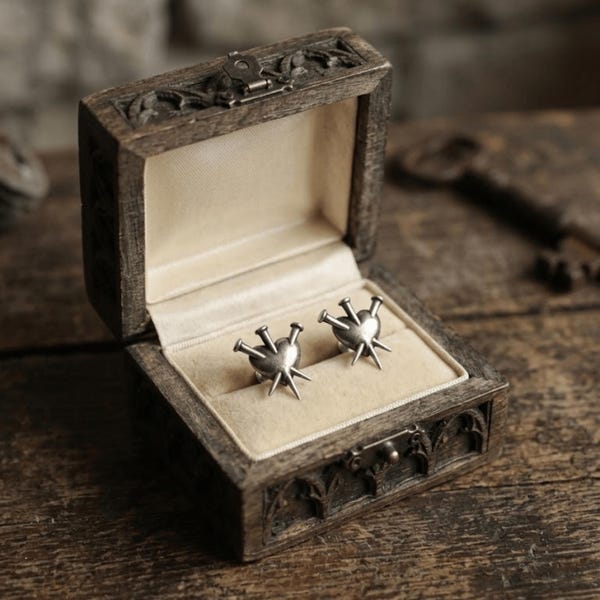 S925 Silver Spike Heart Stud Earrings, Flat Back Cartilage Helix Tragus Studs, Gothic Minimal Piercing Jewelry