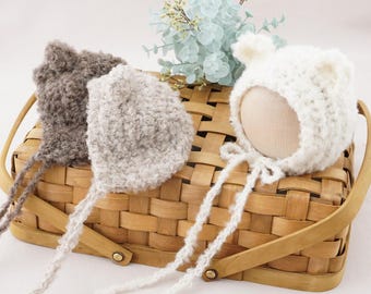 Boucle Bonnet Bear Newborn Photo 頭飾り