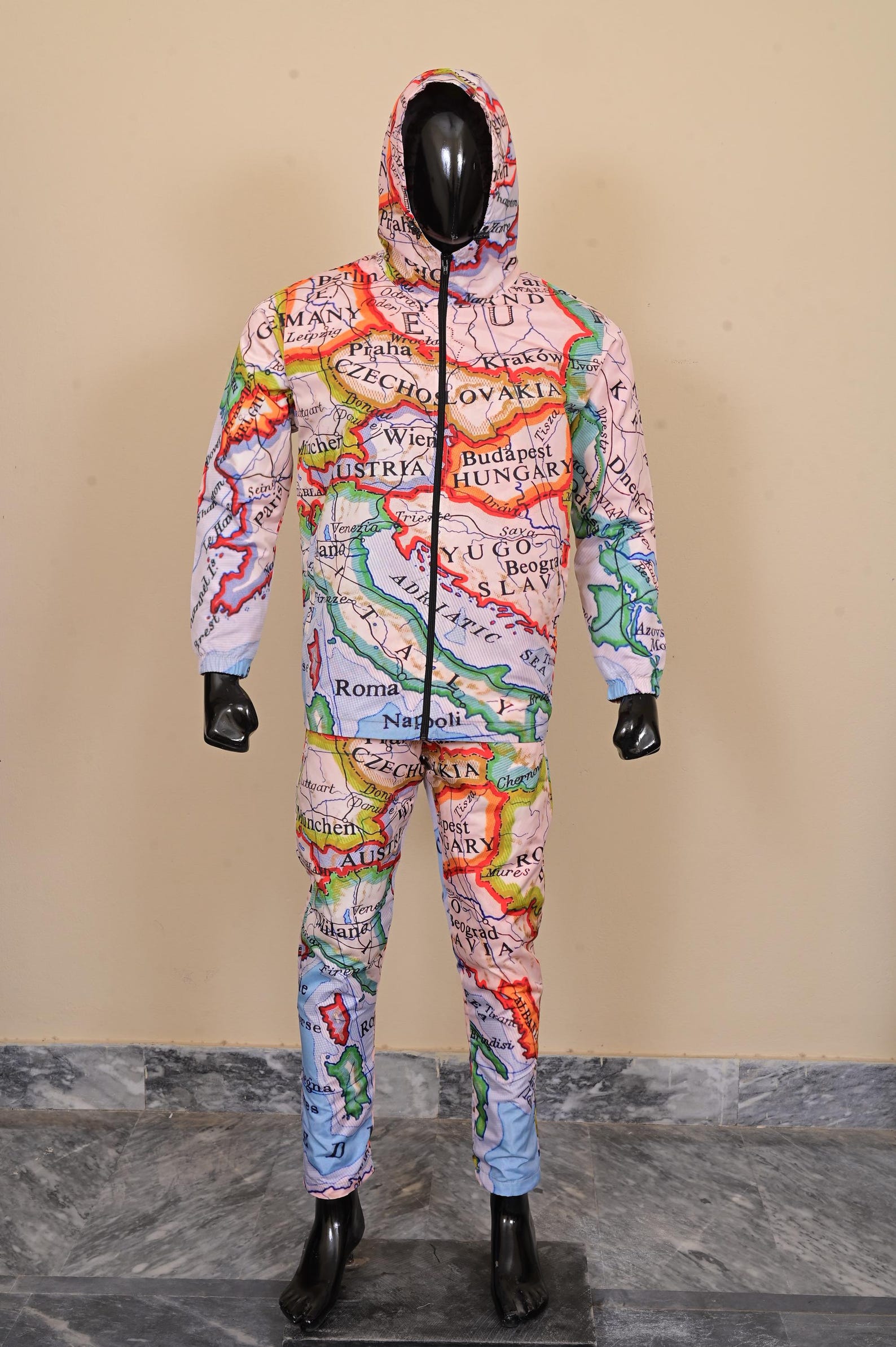 Y2K Europe Map Tracksuit Men – All Over Print Rave Festival Outfit ...