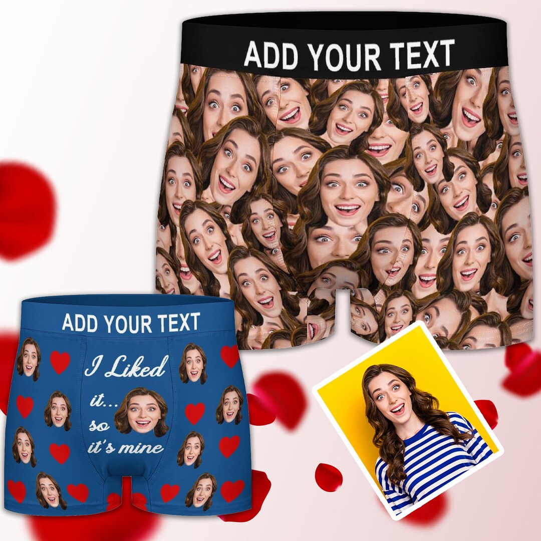 Custom Men Boxer With Face, Custom Face Boxer, Personalized Underwear ...