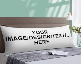 Custom Pillowcase with Your Design Picture Text, Personalized Body Pillowcase, Custom Long Pillowcase,Custom Pillow Cover with Picture Photo