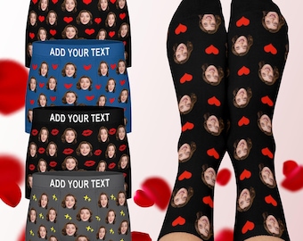 Custom Face Boxer Socks for Men, Custom Face Boxer, Personalized underwear man, Custom Boxer Briefs, Custom Boxer with Heart,Wife Face Boxer