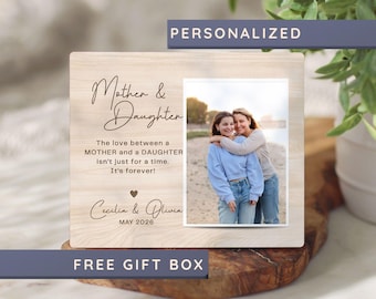 Mother's Day Gift from Daughter Personalized Mom Picture Frame Mom Photo Gifts Wooden Photo Board