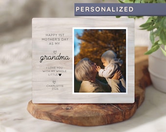 First Mother's Day as Grandma Photo Board Grandma Photo Gifts Grandma Photo Frame Mother's Day Picture Frame