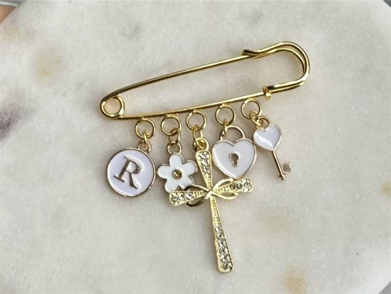Personalised Baby Protection Pin|christening|newborn Gift|baby Brooch ...
