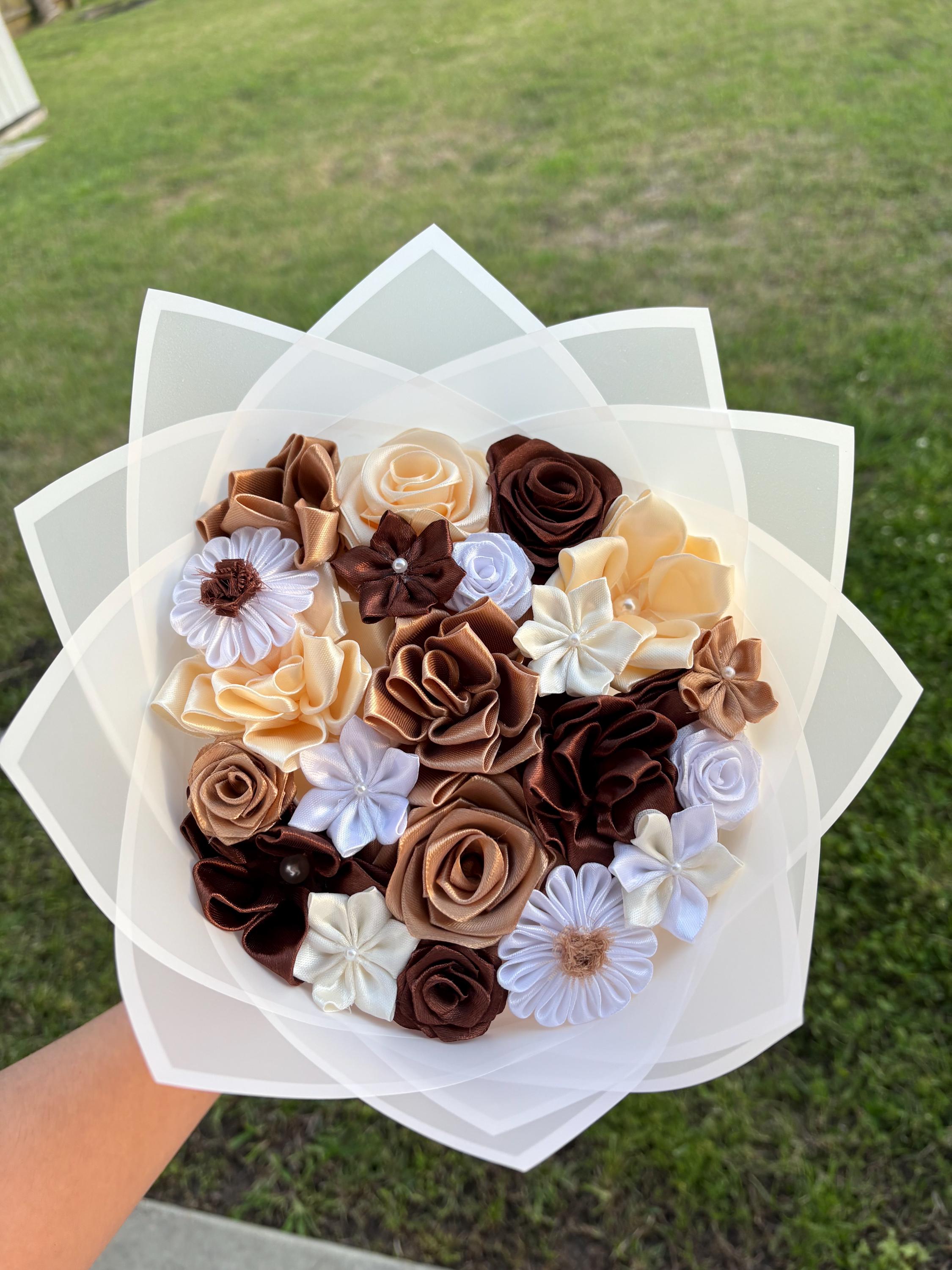 Mixed Brown/autumn Flower Bouquet | Ramo Buchon | Anniversary/birthday ...