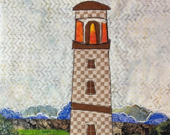 Lighthouse art quilt