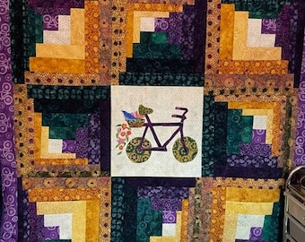 Life is better on a Bicycle Quilt