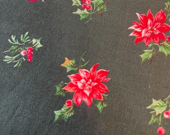 Christmas Poinsettias Fabric
