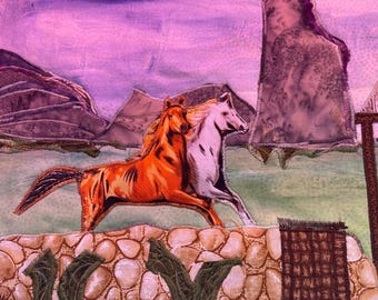 Mountain Stable Art Quilt