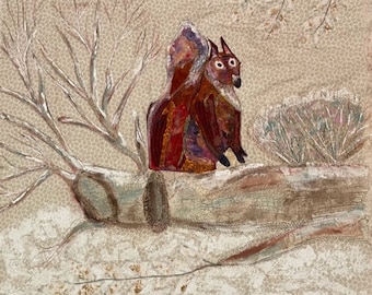 Pause--Squirrel Wall Hanging