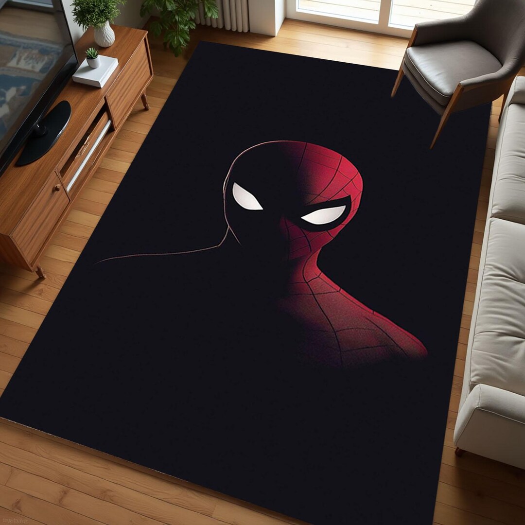 Spiderman, Spider Man Rug, Cartoon Character Rug, Washable Rug, Non ...