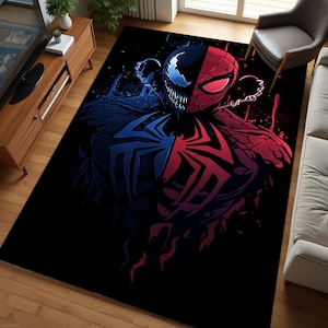Venom Rug, Spiderman Rug, Superhero Rug, Venom Rug, Venom Pattern Rug, Magazine Cover, Fantasy Rug, Cartoon Rug, Boys Room Rug,Home Gift Rug