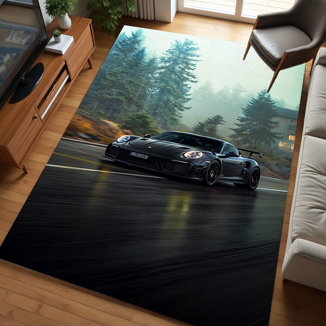 Car Pattern Rug, City Car Rug, Luxury Car Carpet, Car Rug, Garage Rug ...