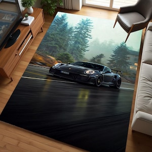 Car Pattern Rug, City Car Rug, Luxury Car Carpet, Car Rug, Garage Rug, Custom Rug, Popular Rug, Modern Rug, Young Room Rug,Tuning Car Rug