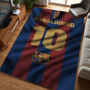 Ronaldinho Rug, Football Rug, Footballer Rug, Modern Rug, Antislip Rug, Living Room Rug, Teen Room Rug, Unique Rug, Home Decor, Elegant Rug