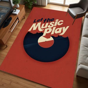 Record Carpet, Record Rug, Music Rug, Music Design Rug, Gift Record Rug,Nostalgic Vinyl Rug,Non Slip Rug,Washable Rug,Saloon Rug,Stylish Rug
