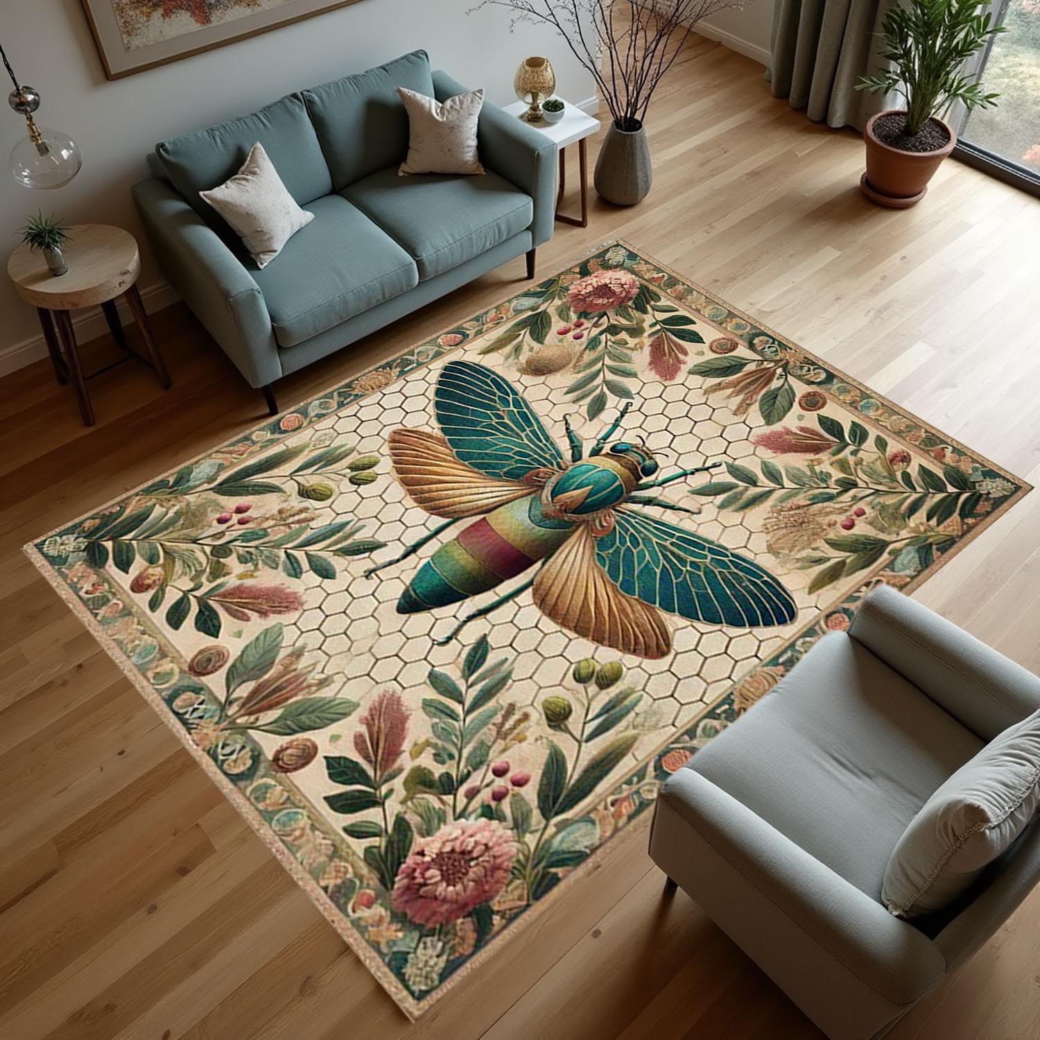 Weirdcore Rugs Cicada Rug, Whimsical Rug, Weirdcore Room Decor, Designer Rug ...