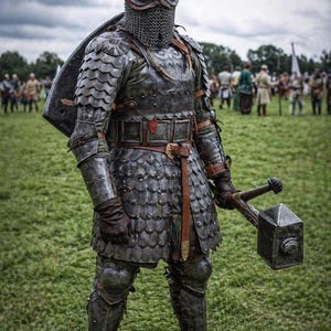 Owl-Inspired Medieval Scale Armor Set – Handcrafted Fantasy Warrior Costume – Full Body Armor with Helmet Best Helloween Gift