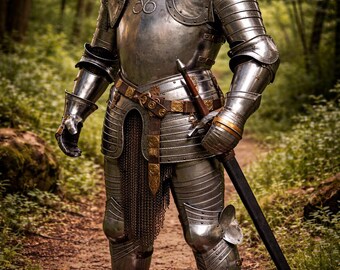 Handcrafted Wearable  Knight Full Body Steel Armor Suit Combat Armor Costume LARP Cosplay Reenactment Outfit Helloween Gift
