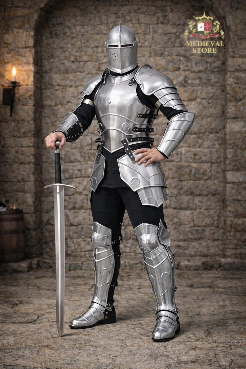 Handmade Medieval Knight Armor – Full Suit Renaissance Armor Costume ...