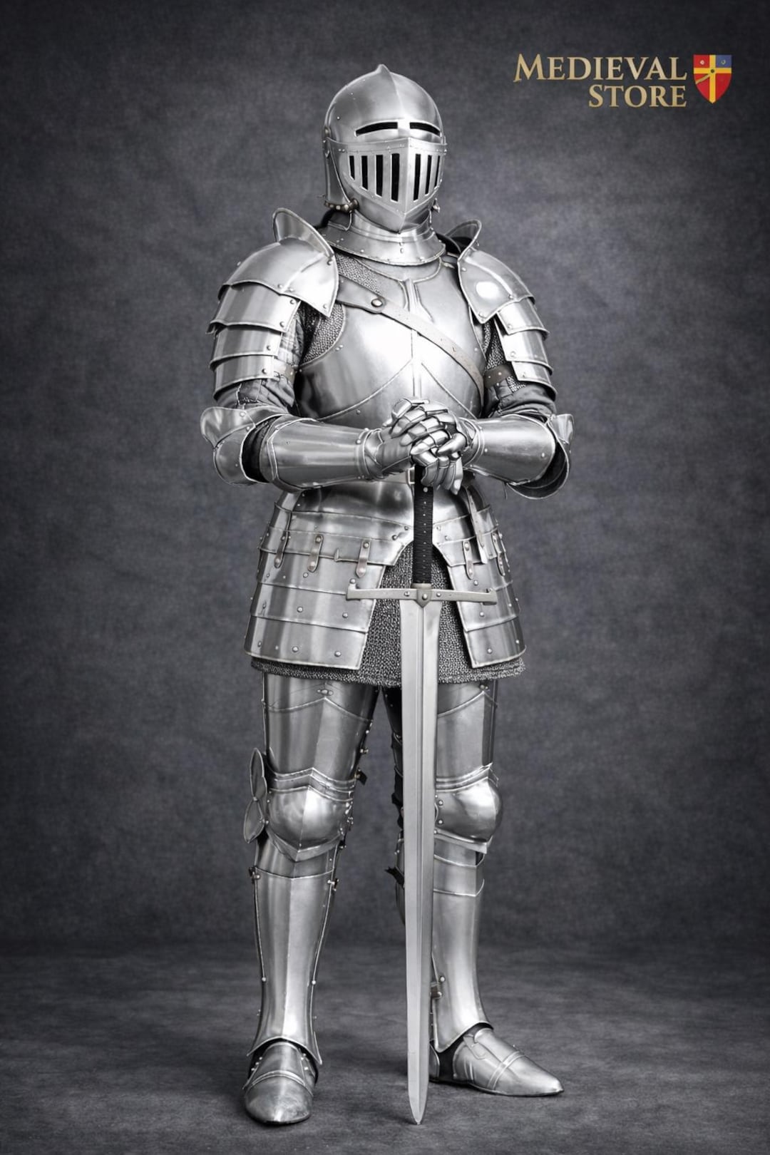 Medieval Gothic Knight Full Plate Armor Suit – Handcrafted Steel Armor ...