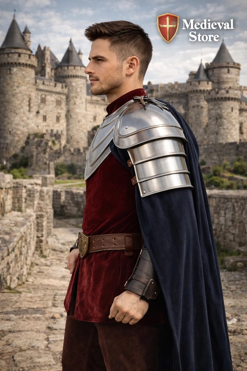 Knight Scarf Medieval Knight Costume for Men Renaissance Outfit Warrior Tunic Armor ...