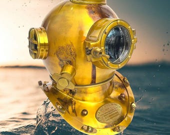 ヴィンテージ　銅製　ダイバーズヘルメット　オブジェ　潜水ヘルメット　真鍮 ヴィンテージ銅製ダイバーズヘルメットオブジェ潜水ヘルメット真鍮