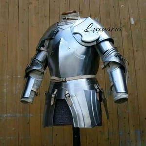 Medieval Knight Half Armour Suit | Handmade Steel & Leather Armor | Renaissance Cosplay  Medieval armor suit Costume