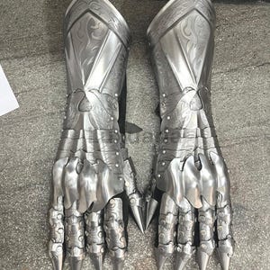 Middeleeuwse Nazgul-etshandschoenenset Middeleeuwse ridder Gothic handschoenhandschoenen paar Beste Halloween-kostuum Rollenspel en cosplay.