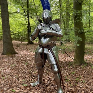 Medieval German Gothic Full Plate Armor Suit | Handcrafted Steel Battle-ready Armor Suit - Medieval Fantasy Knight Armor | Larp - SCA Armor