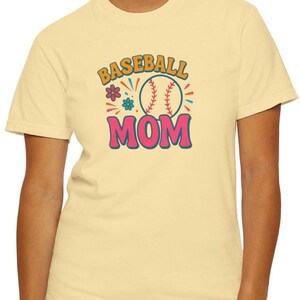 Vintage Baseball Mom T-Shirt: Garment-Dyed Unisex Tee