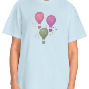 WHIMSICAL HOT AIR Balloon T-Shirt, Perfect Gift for Kids & Adults Fun Birthday Party Tee, Casual Wear Summer Fashion | Joyful Celebration