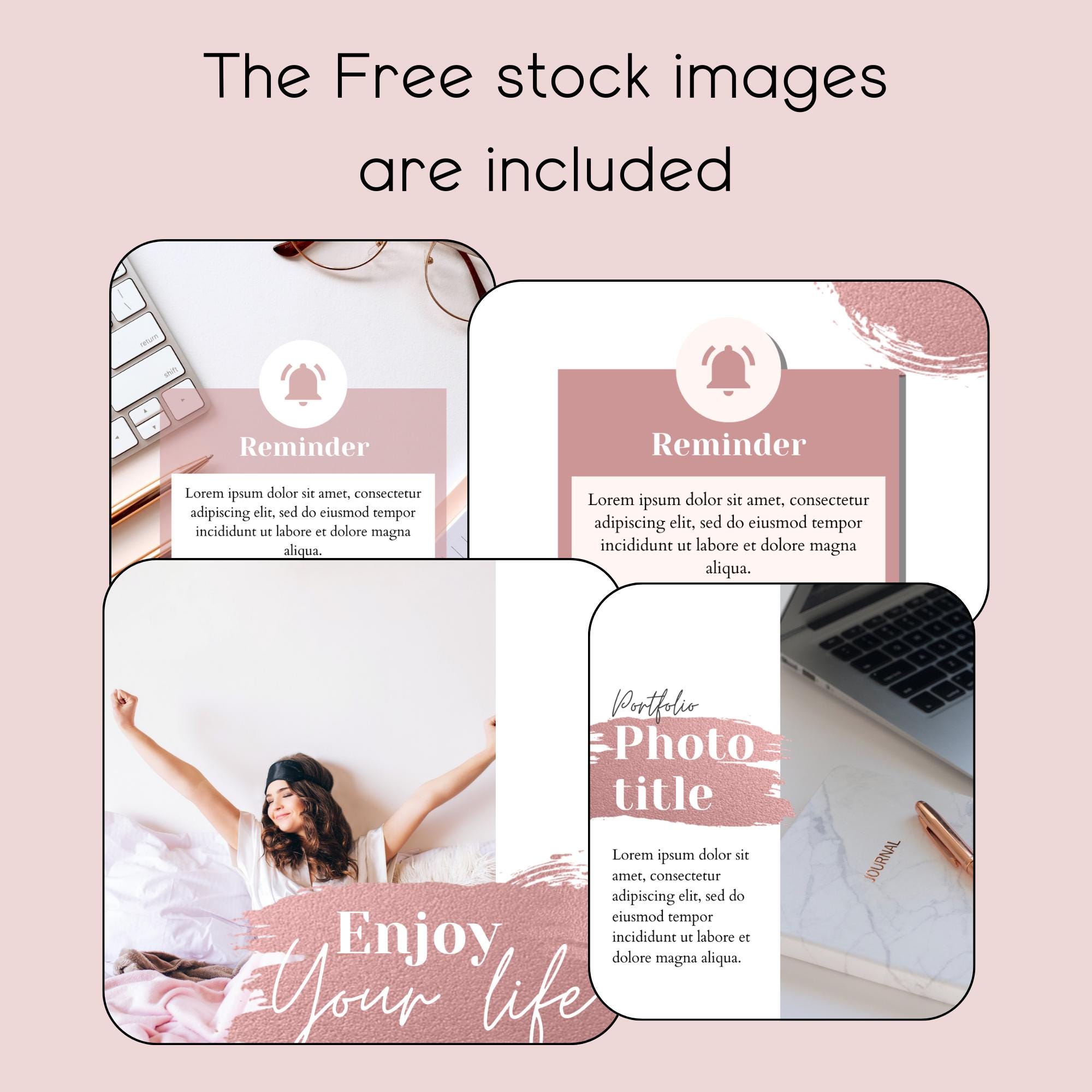 Pink Blush Instagram Post and Story Templates Editable Social Media ...