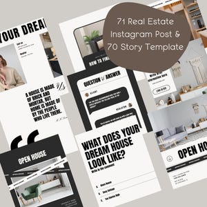 May include: A collage of images promoting real estate services. The images feature text such as "What does your dream house look like?" and "A house is made of brick and mortar, but home is made of by the people who live there."