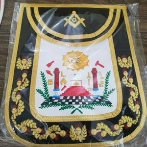 Masonic Master Mason Hand Embroidered Apron