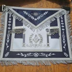 Masonic Regalia Master Mason Apron Fully Machine Embroidery
