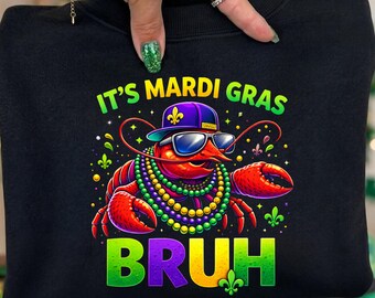 Funny Mardi Gras Lobster PNG, New Orleans Carnival Clipart (Digital Download)