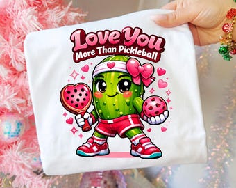 Pickleball Valentine PNG, Funny Cute Pickleball Cactus Clipart with Heart Paddle, Romantic Sports Humor Digital Download PNG